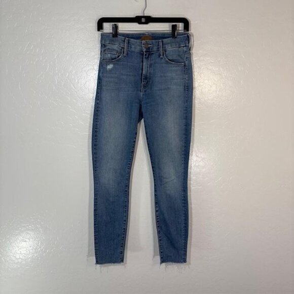 Mother Jeans Womens 25 Blue High Waisted Looker Ankle Fray After The Heartbreak - Picture 1 of 10